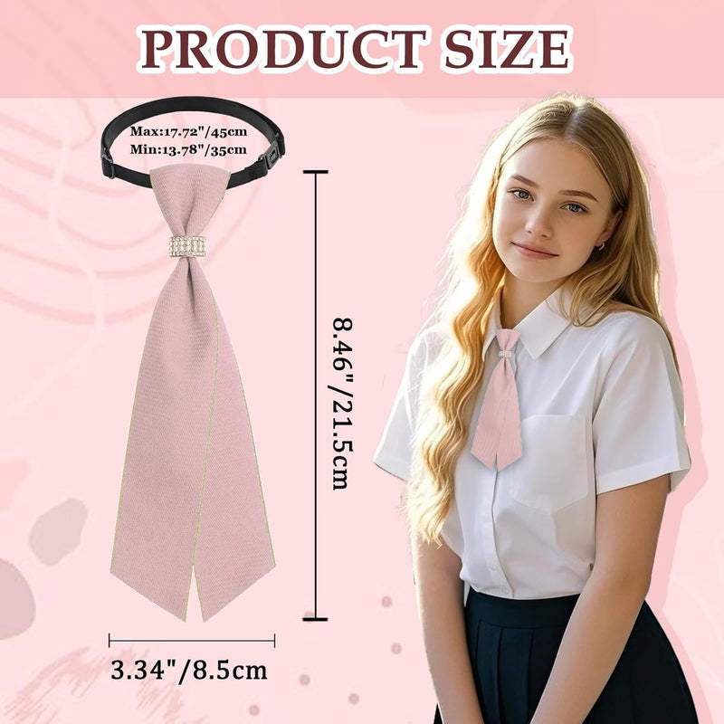 LHXzizizi Store Adjustable Bow Ties for Women with Crystal, Rhinestone Pre Tied Womens Tie Girls Uniform Bowties for School Party - Image 1